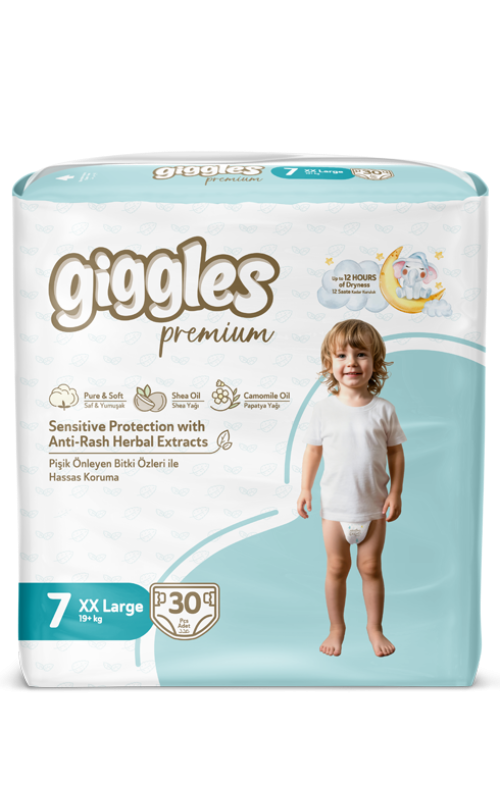 Підгузки дитячі Giggles Premium 7 XX Large 19+ кг